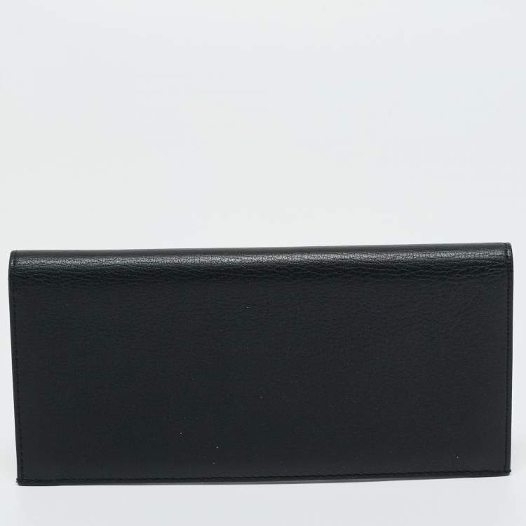 Pre Owned Cartier Black Leather Must de Cartier International Wallet