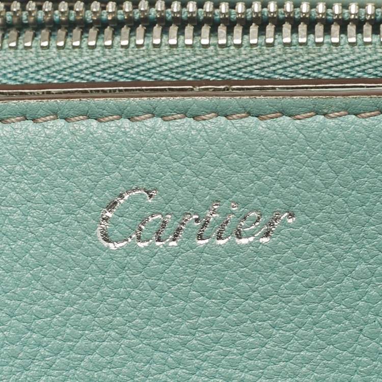 Pre Owned Cartier Green Leather Mini C de Cartier Bag