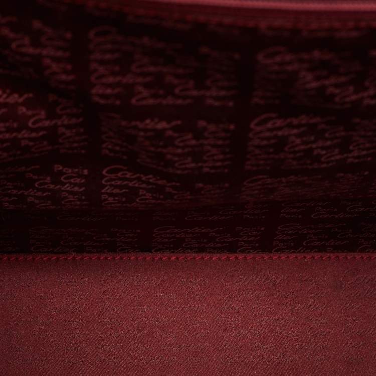 Pre Owned Cartier Red Patent Leather Happy Birthday Top Handle Bag