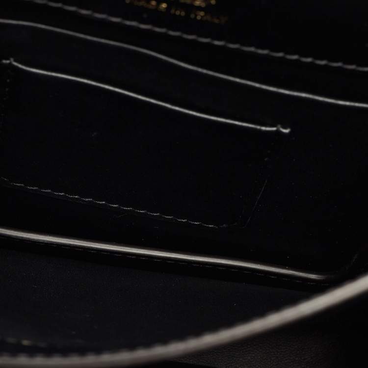 Pre Owned Cartier Black Leather Double C De Cartier Shoulder Bag