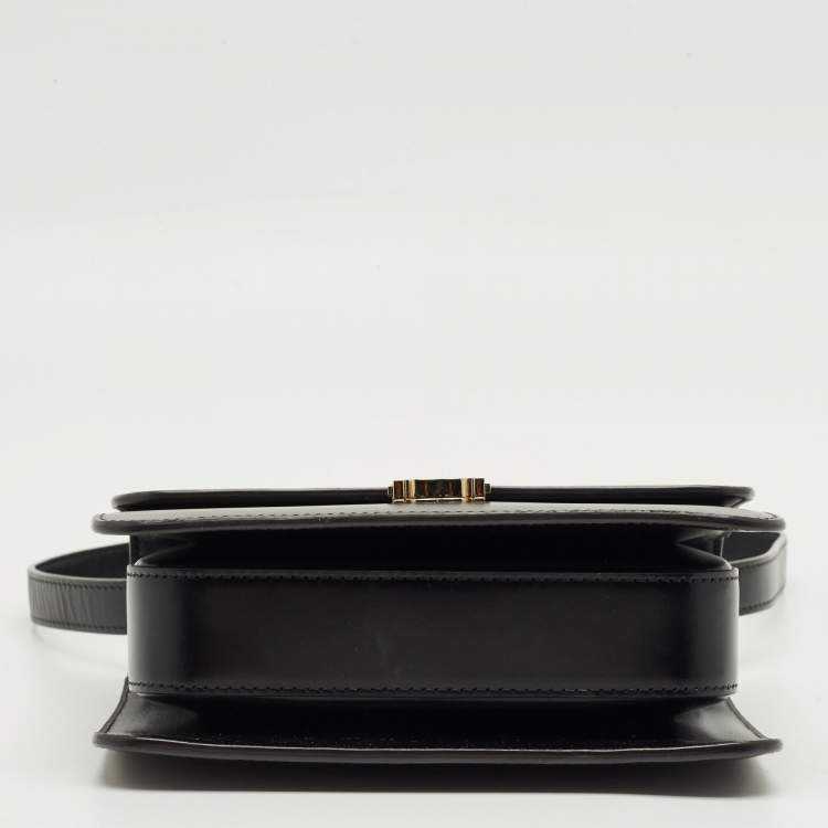 Pre Owned Cartier Black Leather Double C De Cartier Shoulder Bag