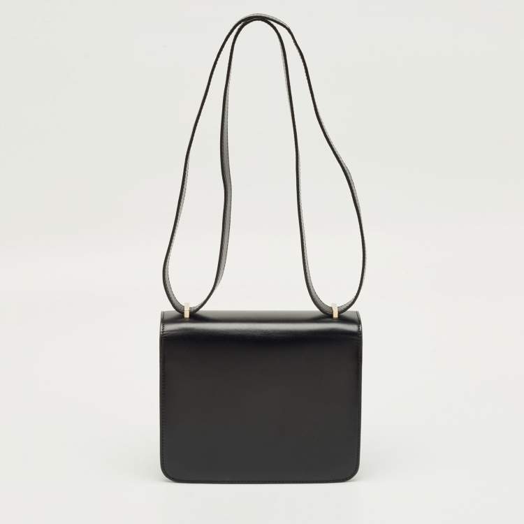 Pre Owned Cartier Black Leather Double C De Cartier Shoulder Bag