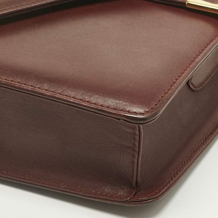 Pre Owned Cartier Red Leather Must de Cartier Shoulder Bag