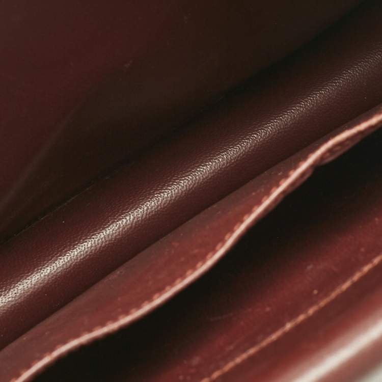 Pre Owned Cartier Red Leather Must de Cartier Shoulder Bag