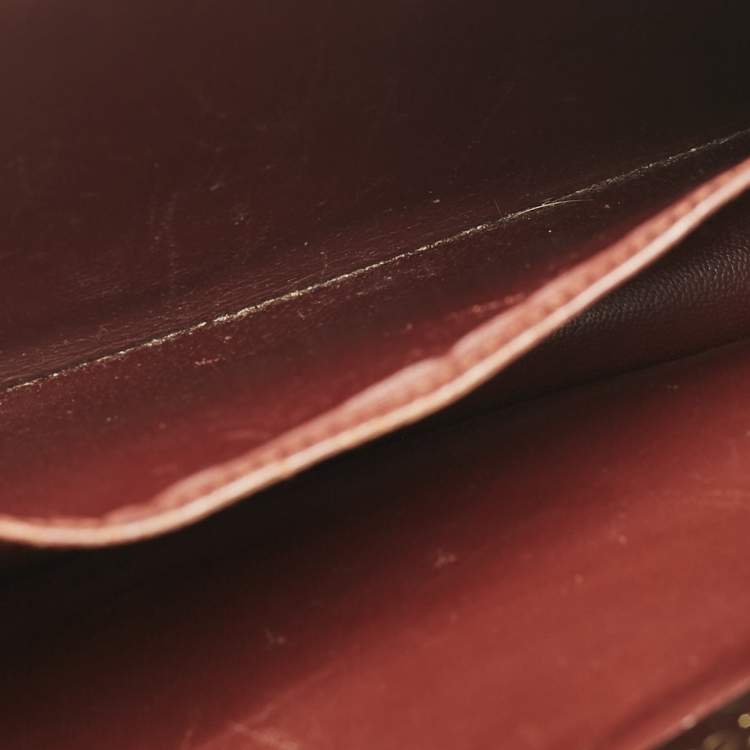 Pre Owned Cartier Red Leather Must de Cartier Shoulder Bag