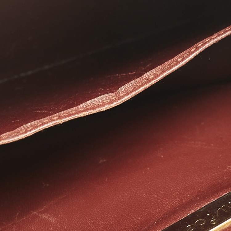 Pre Owned Cartier Red Leather Must de Cartier Shoulder Bag