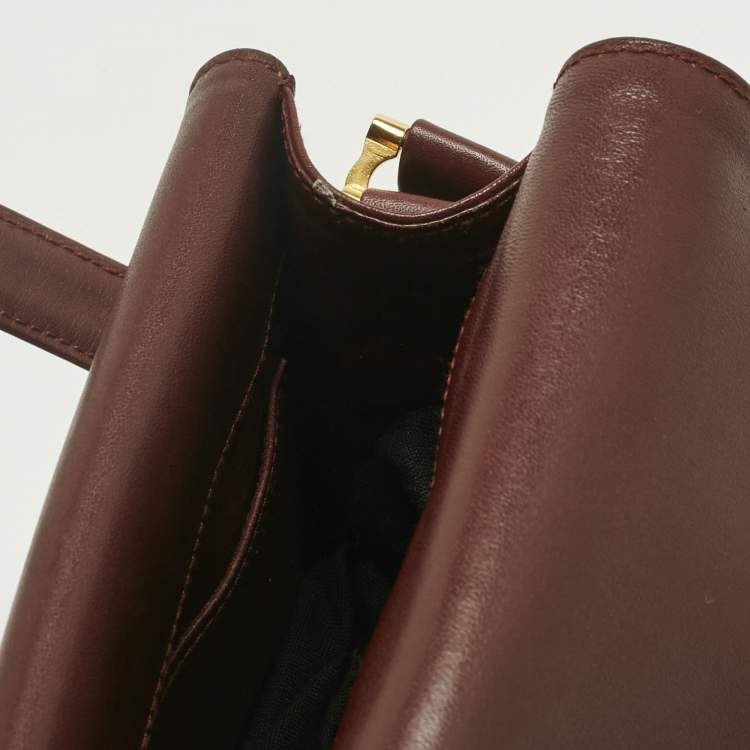 Pre Owned Cartier Red Leather Must de Cartier Shoulder Bag