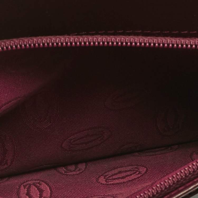Pre Owned Cartier Burgundy Leather Must de Cartier Continental Wallet