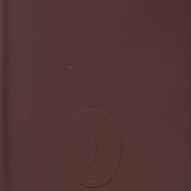 Pre Owned Cartier Burgundy Leather Must de Cartier Continental Wallet