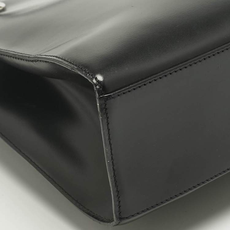 Pre Owned Cartier Black Leather Panthere De Cartier Drawstring Backpack