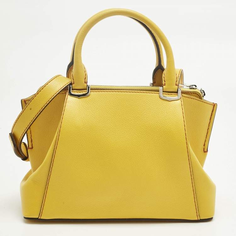 Pre Owned Cartier Yellow Leather Mini C de Cartier Bag