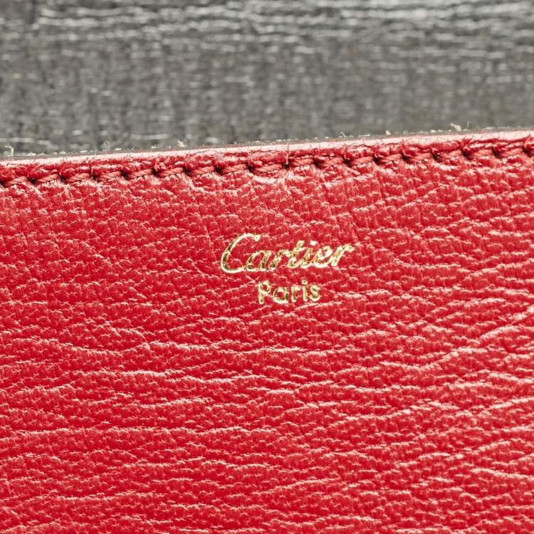 Pre Owned Cartier Envelope Red Leather Shoulder Bag