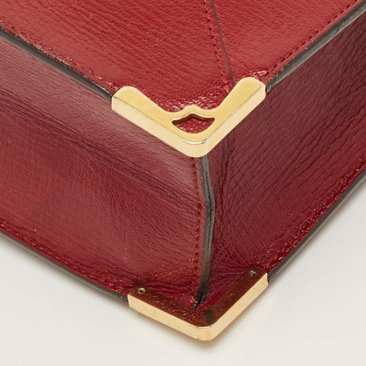 Pre Owned Cartier Envelope Red Leather Shoulder Bag