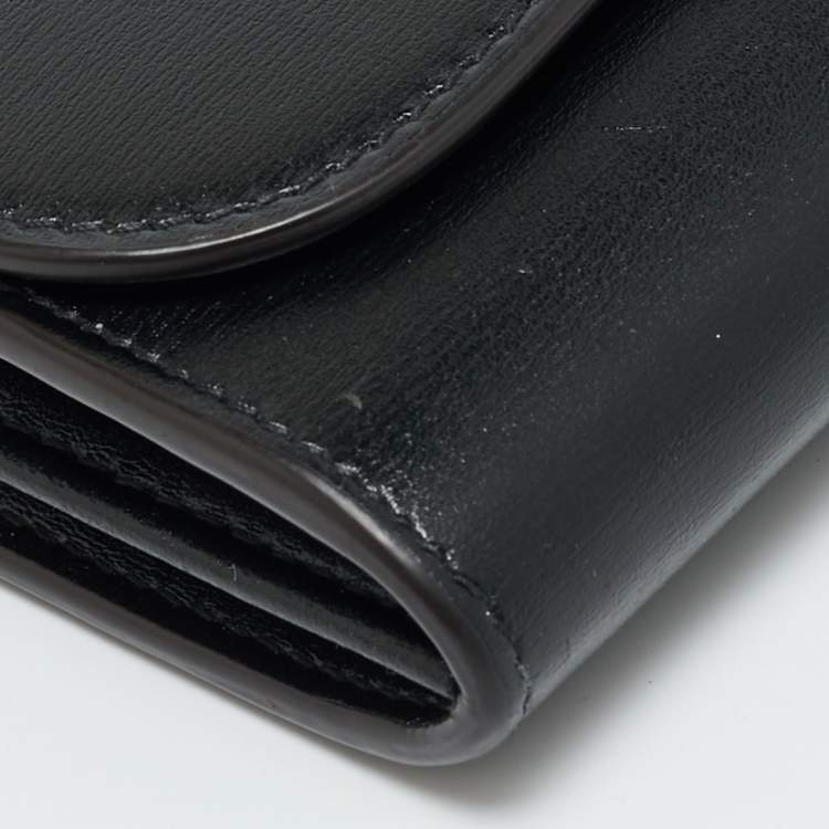 Pre Owned Cartier Panthère de Cartier Black Leather Continental Wallet