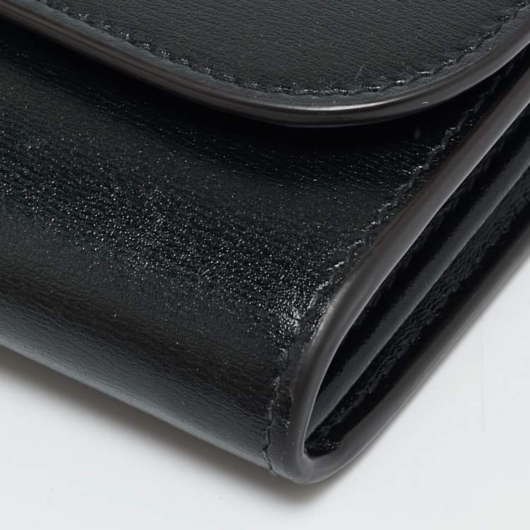 Pre Owned Cartier Panthère de Cartier Black Leather Continental Wallet