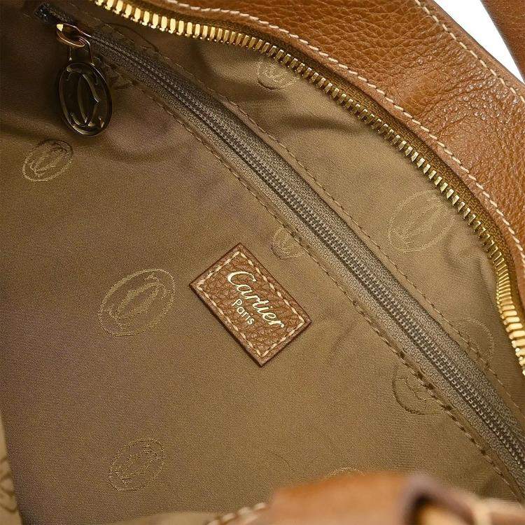 مملوكة مسبقًا Cartier Marcello Brown Leather Shoulder Bag