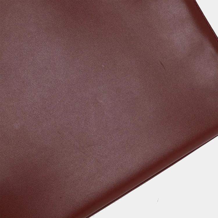 Pre Owned Cartier Must De Cartier Bordeaux Calfskin Leather Top Handle Bag