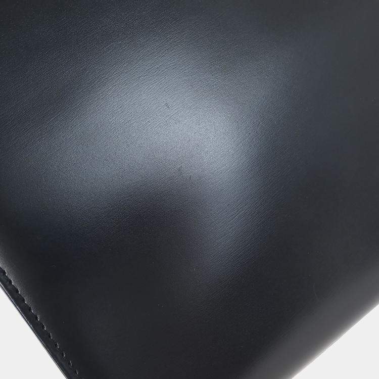 Pre Owned Cartier Sapphire Navy Calfskin Leather Shoulder Bag