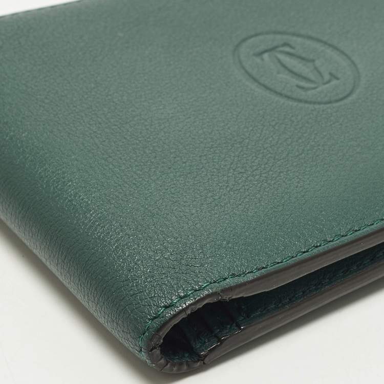 Pre Owned محفظة كارتييه ماست دو كارتييه جلد عنابي ثنائية الطي