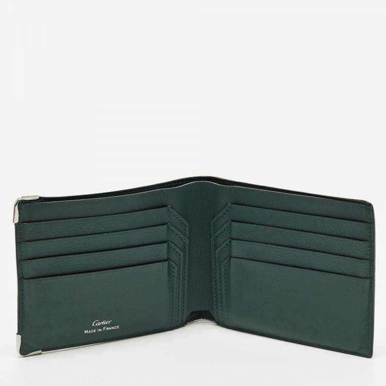 Pre Owned محفظة كارتييه ماست دو كارتييه جلد عنابي ثنائية الطي