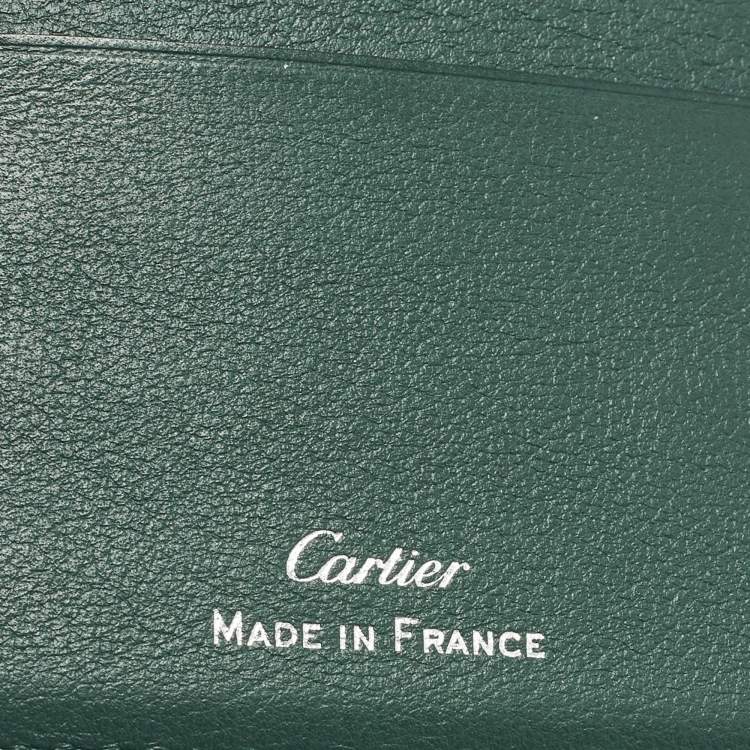 Pre Owned محفظة كارتييه ماست دو كارتييه جلد عنابي ثنائية الطي