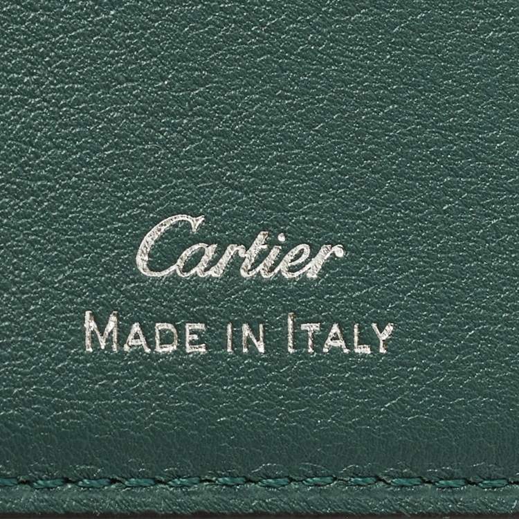 Pre Owned Cartier Must de Cartier Green Leather Card Holder