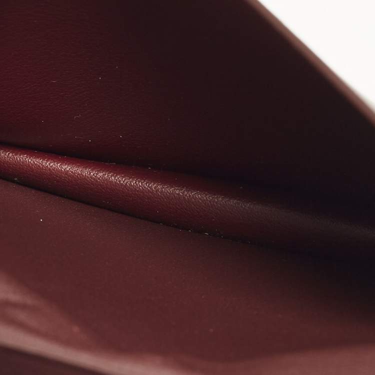Pre Owned  Cartier Must de Cartier Burgundy Leather Business Card Holder
