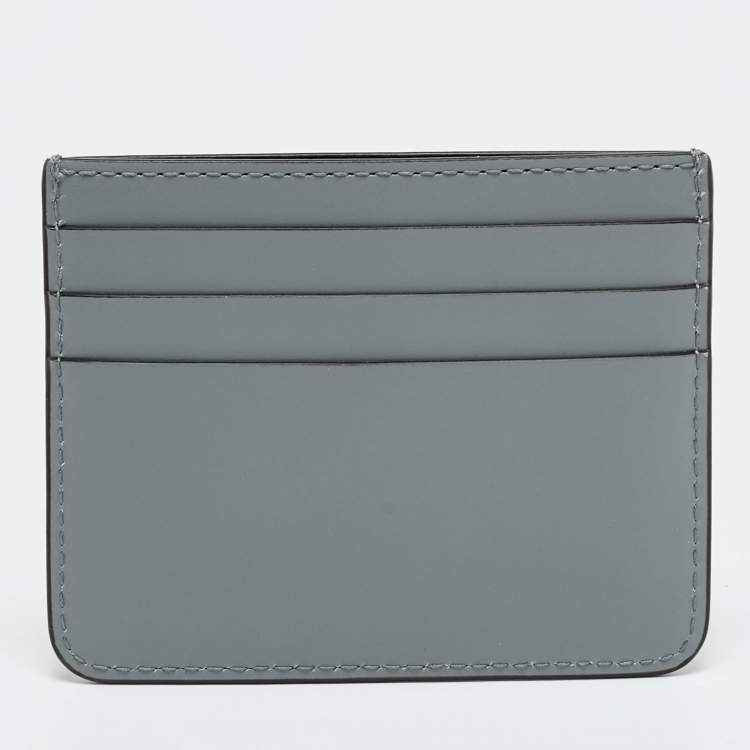 Pre Owned Cartier C De Cartier Grey Leather Card Holder