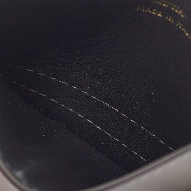 Pre Owned Cartier C De Cartier Grey Leather Card Holder