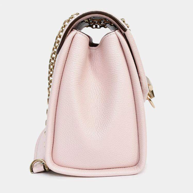 Pre Owned Cartier Pink Leather Small Panthere Graphique Shoulder Bag