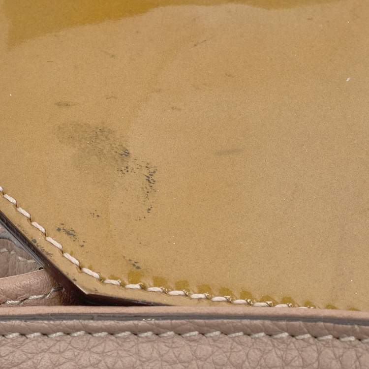 Pre Owned Cartier Feminine Line Beige Leather, Patent Leather and Snakeskin Classic Chain Shoulder Bag