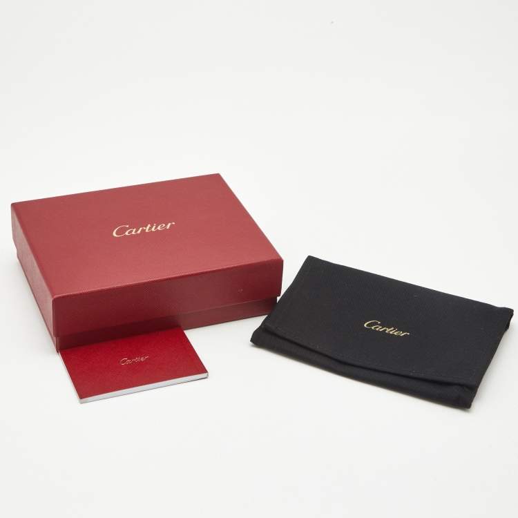 Pre Owned Cartier Happy Birthday Burgundy Patent Leather Trifold Wallet