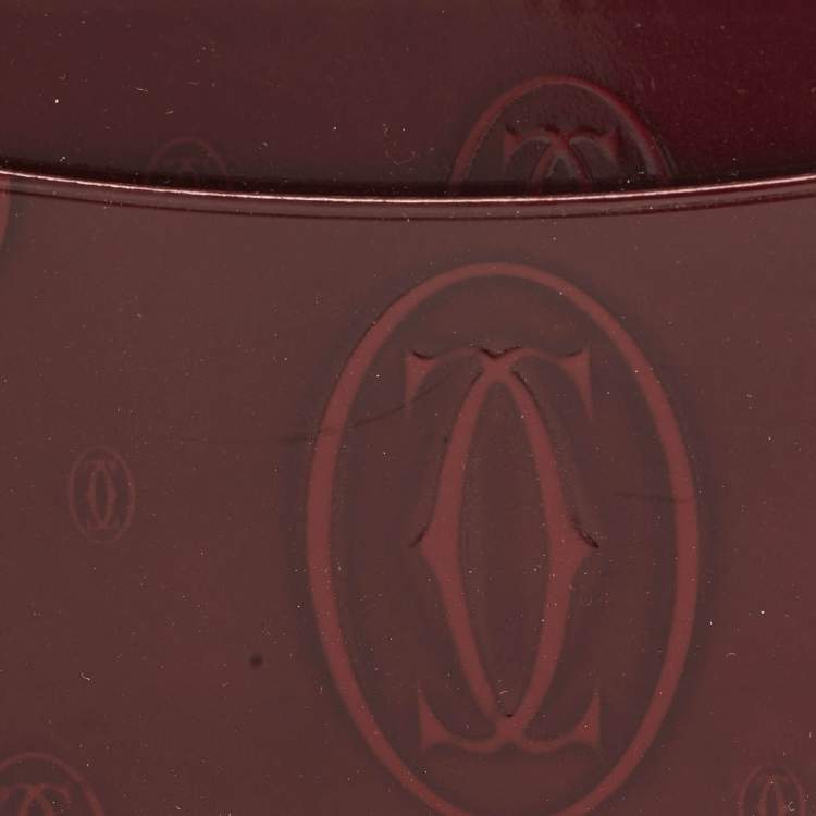 Pre Owned Cartier Happy Birthday Red Leather Card Holder