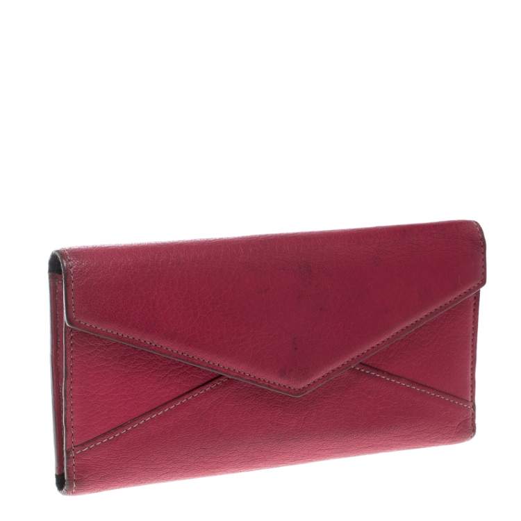 Pre Owned Cartier Pink Leather Les Must Envelope Trifold Wallet
