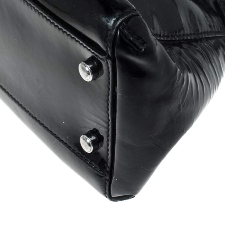 Pre Owned Cartier Black Patent Leather Small Marcello De Cartier Bag
