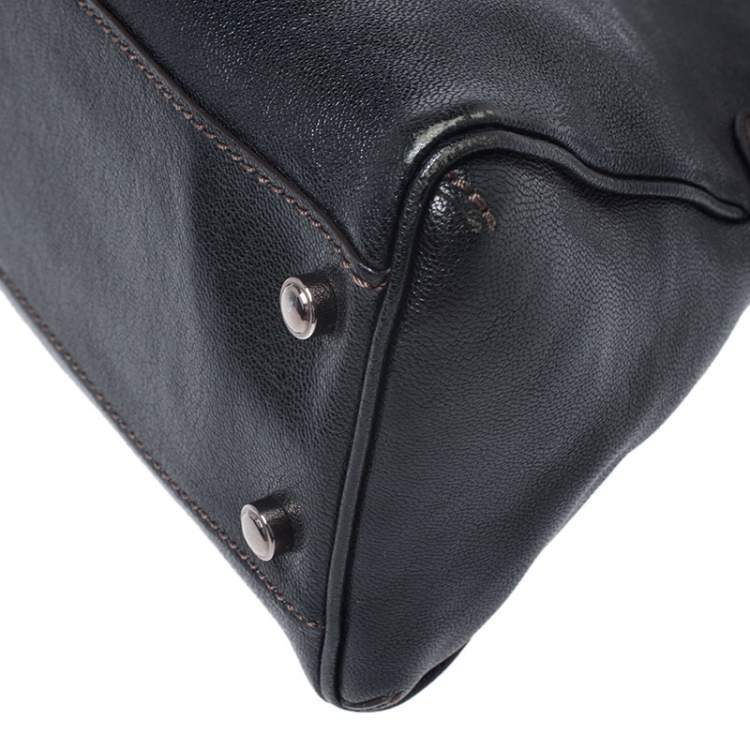 Pre Owned Cartier Black Leather Marcello de Cartier Tote