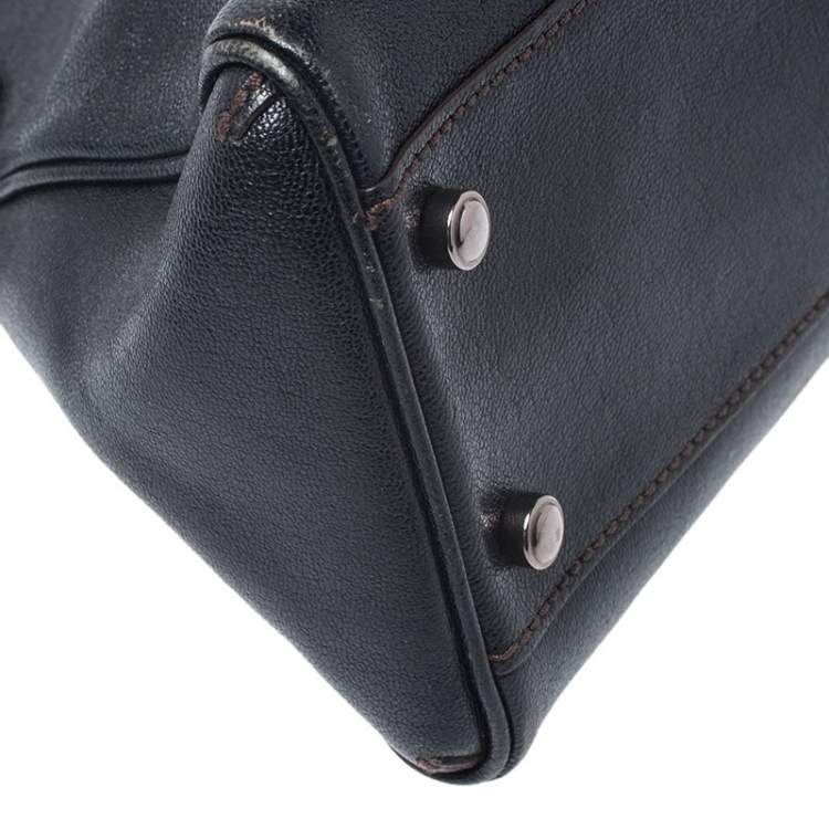 Pre Owned Cartier Black Leather Marcello de Cartier Tote