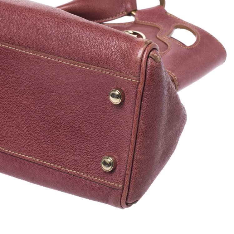 Pre Owned Cartier Red Leather Small Marcello De Cartier Bag