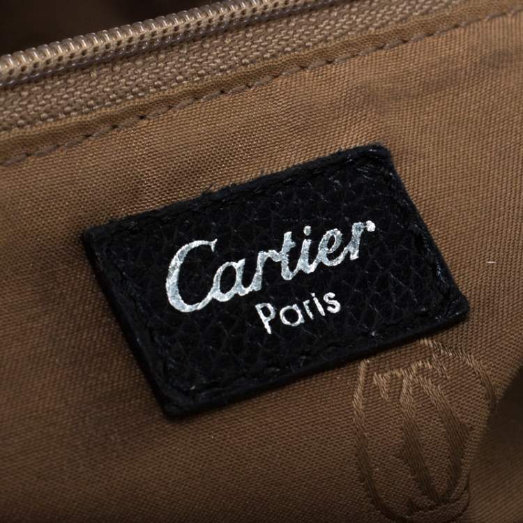 Pre Owned Cartier Black Patent Leather Marcello de Cartier Satchel