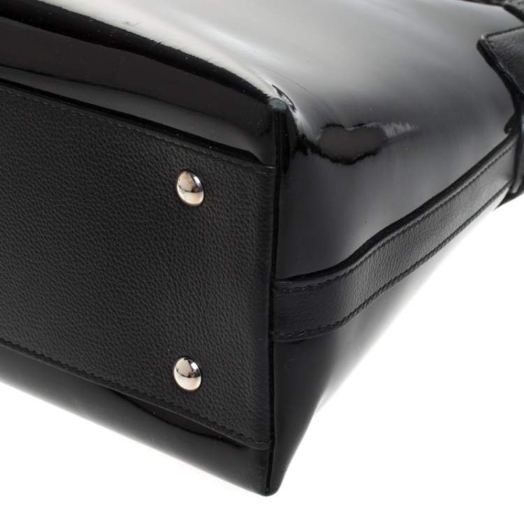 Pre Owned Cartier Black Patent Leather Marcello de Cartier Satchel