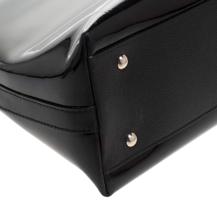 Pre Owned Cartier Black Patent Leather Marcello de Cartier Satchel