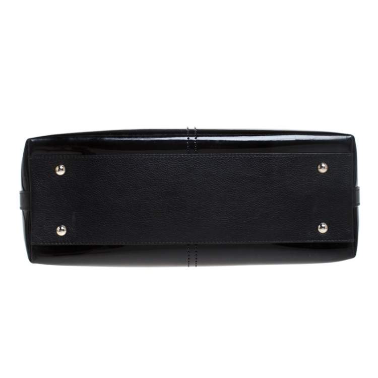 Pre Owned Cartier Black Patent Leather Marcello de Cartier Satchel