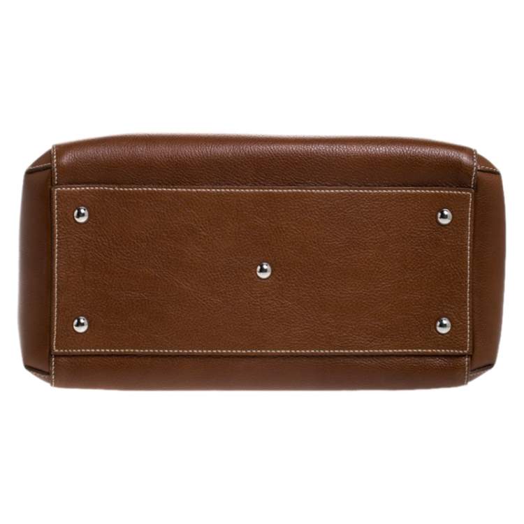Pre Owned Cartier Brown Leather Marcello de Cartier Bowler Bag