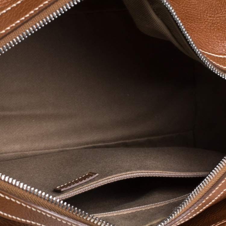 Pre Owned Cartier Brown Leather Marcello de Cartier Bowler Bag