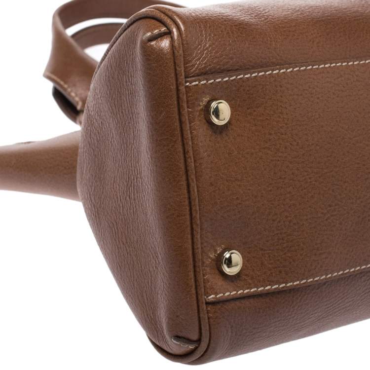 Pre Owned Cartier Brown Leather Medium Marcello de Cartier Bag