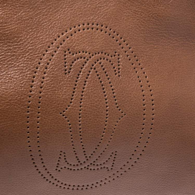 Pre Owned Cartier Brown Leather Medium Marcello de Cartier Bag