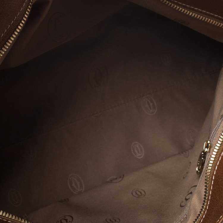 Pre Owned Cartier Brown Leather Medium Marcello de Cartier Bag