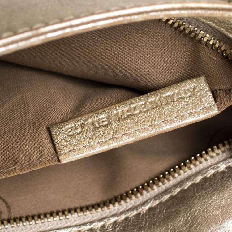 Pre Owned  Cartier Gold Leather Marcello de Cartier Wristlet Clutch