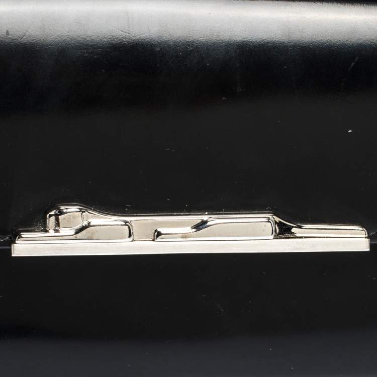 مملوكة مسبقًا Cartier Black Patent Leather Flap Continental Wallet