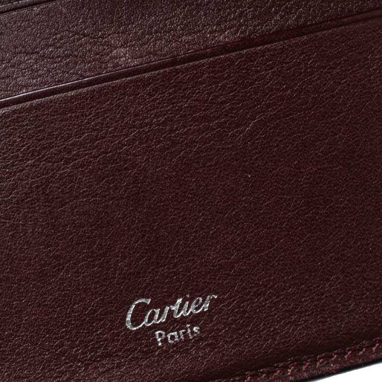مملوكة مسبقًا Cartier Black Leather Must De Cartier Bifold Wallet
